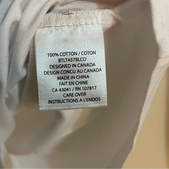 Brunette The Label “Blonde” Classic Crewneck Tee-Shirt, White & Black Size XS-S - Picture 8 of 8